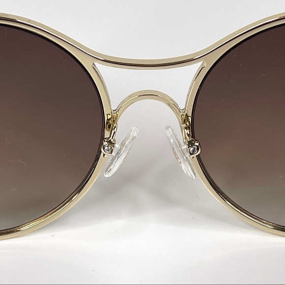 BALMAIN 52mm Round Sunglasses Gold Made In France main image 10